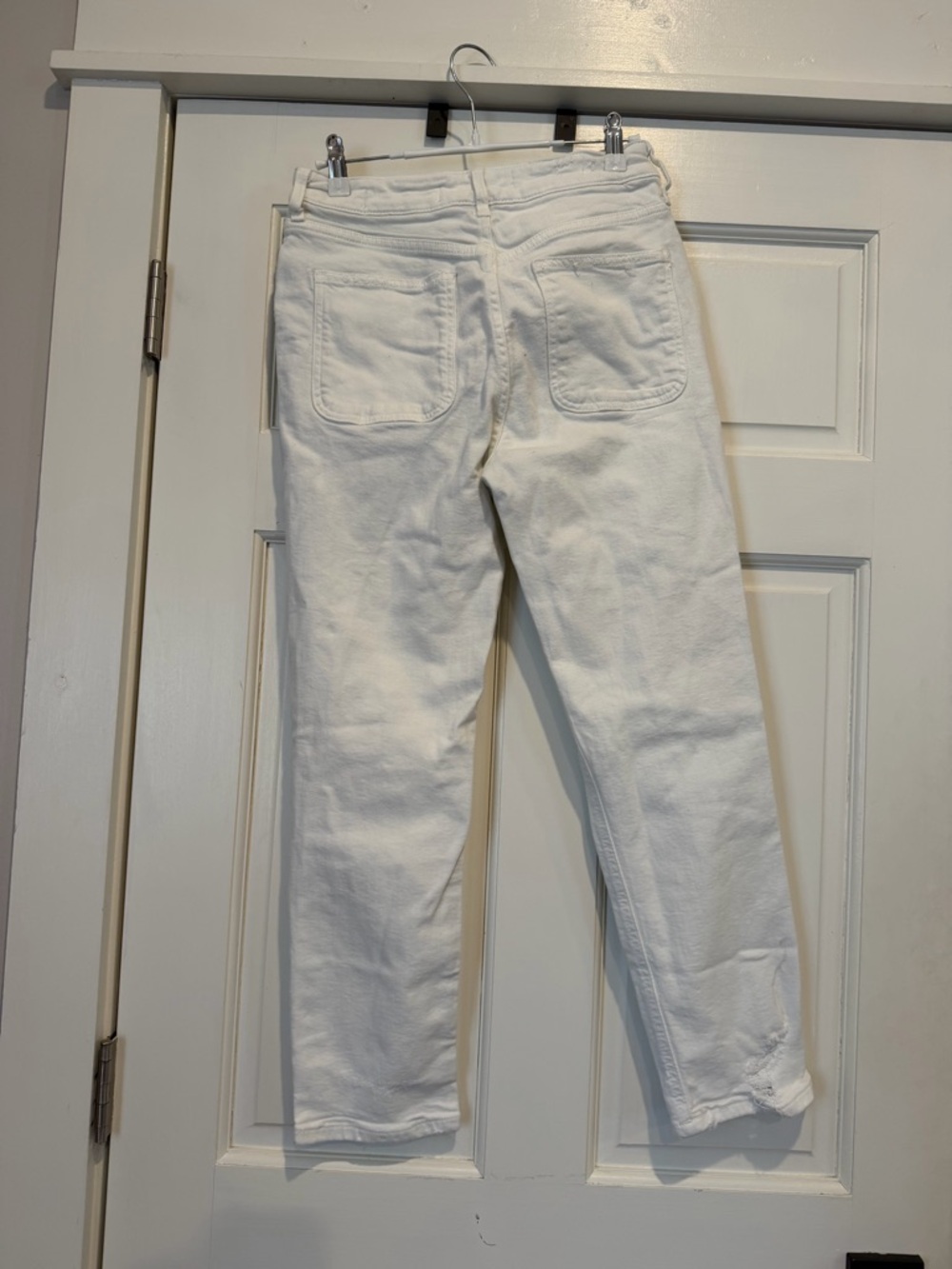 Anthropologie White High Rise Slim Distressed Jeans - Picture 5 of 6